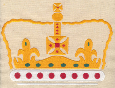 Embroidery Design: Crown large 7.42w X 8.88h