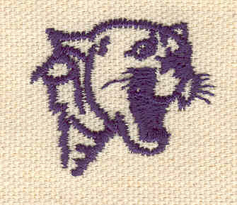 Embroidery Design: Cougar head 1.13w X 1.31h
