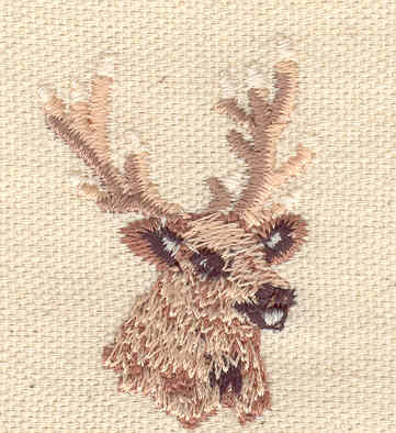 Embroidery Design: Deer head F 1.81w X 1.31h