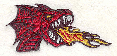 Embroidery Design: Dragon head2.86"Hx1.39"W
