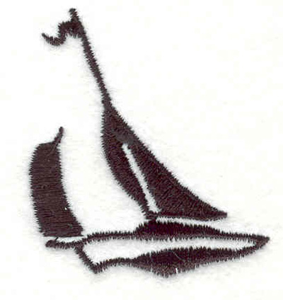 Embroidery Design: Sailboat H 1.95"w X 1.72"h