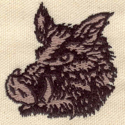 Embroidery Design: Boar  2.11w X 2.00h