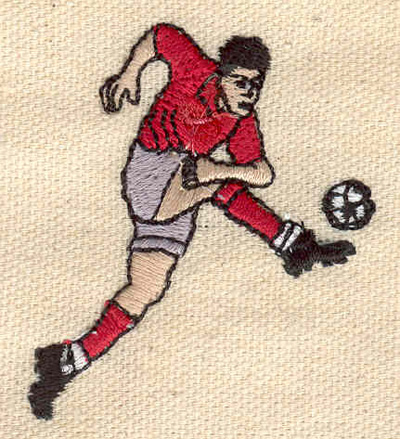Embroidery Design: Soccer Player 2.17w X 1.84h