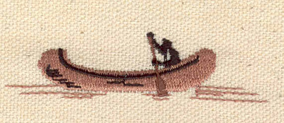 Embroidery Design: Canoe 0.69w X 2.72h