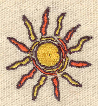 Embroidery Design: Sun B 1.87w X 2.05h