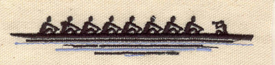 Embroidery Design: Row boat  0.73w X 4.43h