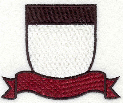 Embroidery Design: Shield and Banner3.77"x3.03"