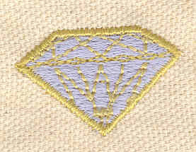 Embroidery Design: Diamond 0.78w X 1.20h