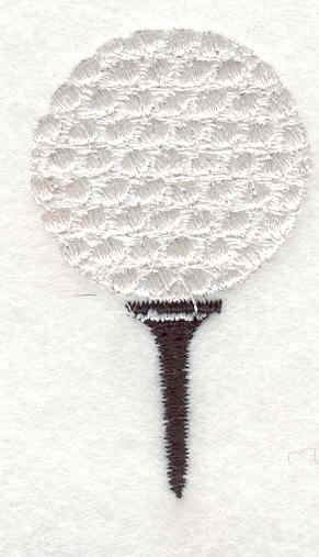 Embroidery Design: Golf ball 2.13"w X 1.28"h