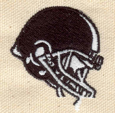 Embroidery Design: Football helmet black 1.80w X 1.55h