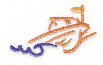 Embroidery Design: Speedboat C 1.02"w X 1.72"h