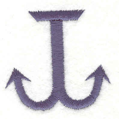 Embroidery Design: Anchor E 1.70"w X 1.76"h