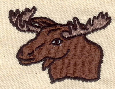 Embroidery Design: Moose head A 2.60w X 2.00h