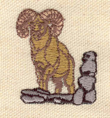 Embroidery Design: Big Horn Sheep 1.40w X 1.60h