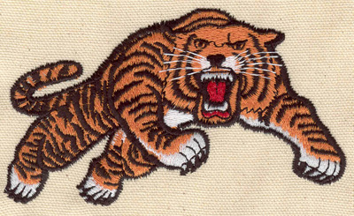 Embroidery Design: Leaping Tiger 4.80w X 2.80h