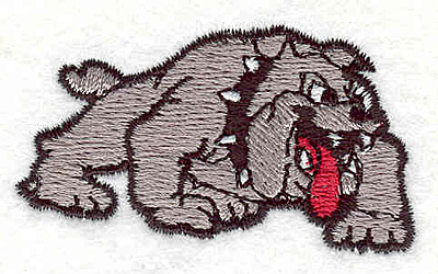 Embroidery Design: Bulldog A1.20" x 2.20"