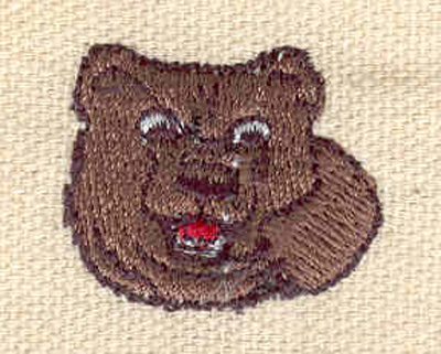 Embroidery Design: Brown bear head 1.00w X 0.90h