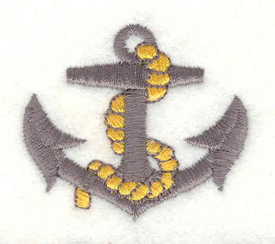 Embroidery Design: Anchor with rope A 3.25"w X 2.35"h