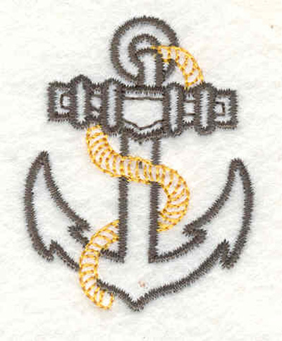 Embroidery Design: Anchor with rope B 1.50"w X 1.90"h