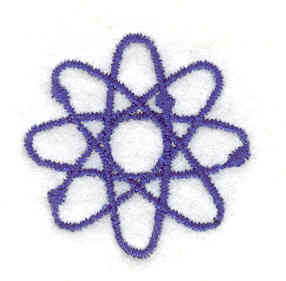 Embroidery Design: Atom 1.20w X 1.20h