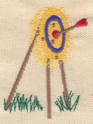 Embroidery Design: Archery target 1.93w X 2.55h