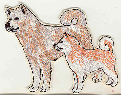 Embroidery Design: Huskies standing 4.50w X 4.25h