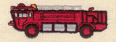 Embroidery Design: Fire truck 2.50w X 0.80h