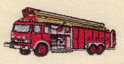 Embroidery Design: Fire truck 2.60w X 1.15h