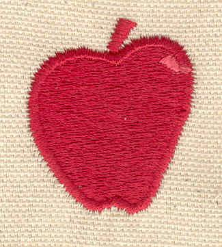Embroidery Design: Apple 1.25w X 1.55h