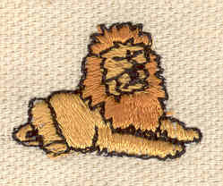 Embroidery Design: Lion 1.00w X 0.75h