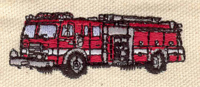 Embroidery Design: Fire truck 2.25w X 0.85h