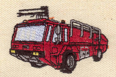 Embroidery Design: Fire truck 2.43w X 1.69h