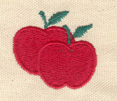 Embroidery Design: Apple duo 1.67w X 1.52h