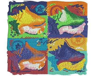 Embroidery Design: Warhol Conch Shells Lg 8.01w X 7.37h
