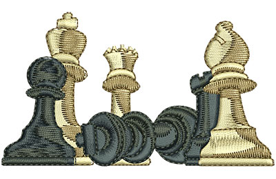 Embroidery Design: Chess Club Lg 3.98w X 2.25h