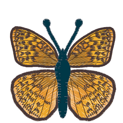 Embroidery Design: Butterfly Great Spangled Fritillary large4.67w X 2.78h