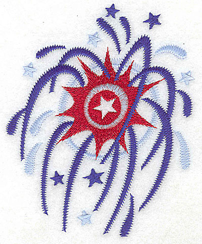 Embroidery Design: Fireworks large 4.00w X 4.96h