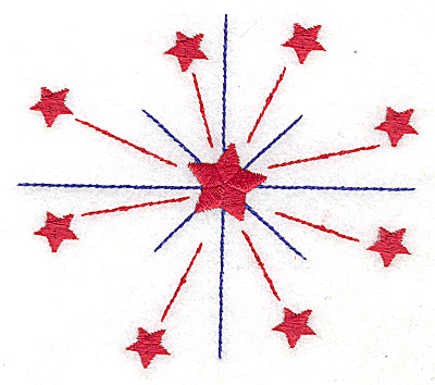 Embroidery Design: Stars large 4.01w x 3.55h