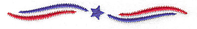 Embroidery Design: Star and stripes large 4.93w X 0.53h