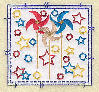Embroidery Design: Pinwheel applique large 4.96w X 4.76h