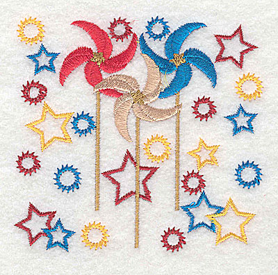 Embroidery Design: Pinwheel design 3.50w X 3.37h