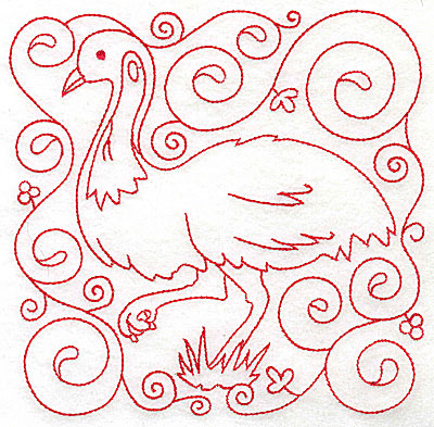 Embroidery Design: Emu large 6.00w X 5.95h