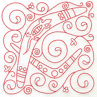 Embroidery Design: Boomerang large 5.97w X 6.00h