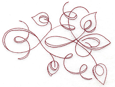 Embroidery Design: Art Deco 123 redwork 5.84w X 4.44h