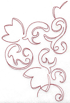 Embroidery Design: Art Deco 124 redwork 4.95w X 7.59h