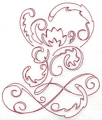 Embroidery Design: Art Deco 127 redwork 5.80w X 6.87h