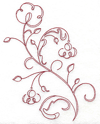 Embroidery Design: Art Deco 130 redwork 5.38w X 7.05h