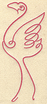 Embroidery Design: Flamingo 1 large 3.12w X 7.39h