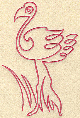 Embroidery Design: Flamingo 2 large 2.96w X 7.45