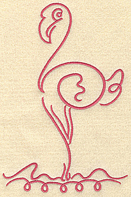 Embroidery Design: Flamingo 4 large 4.95w X 7.48h